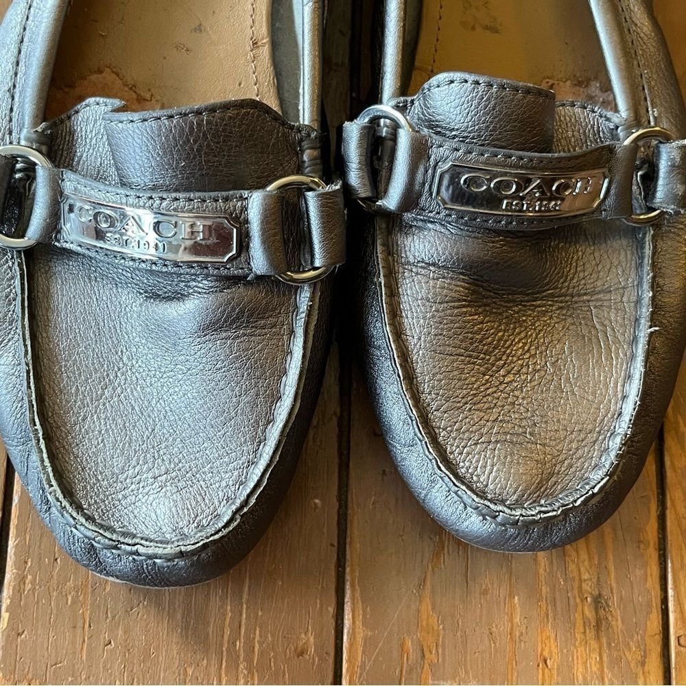 Coach Felicia Moccasin Leather Flats - Picture 3 of 7